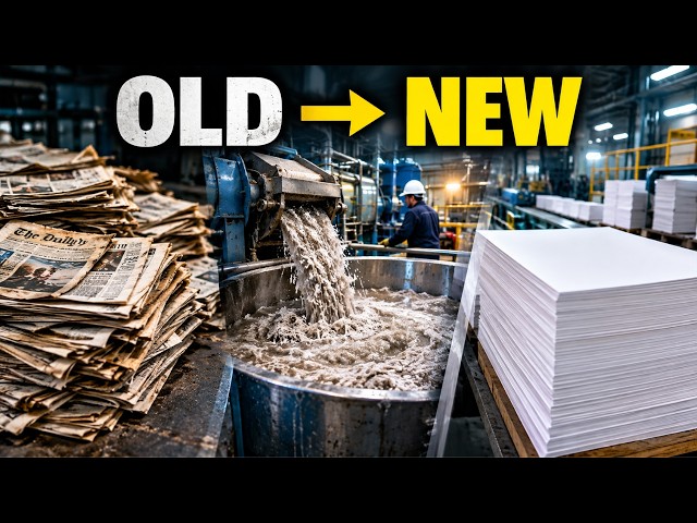 Why This Newspaper Recycling Process Is So Satisfying to Watch