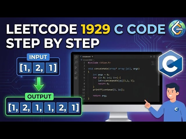 LeetCode 1929 C Solution | Coding Step by Step | Concatenation of Array