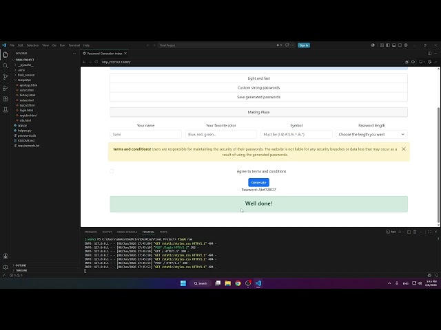 CS50 Final Project - Password Generator