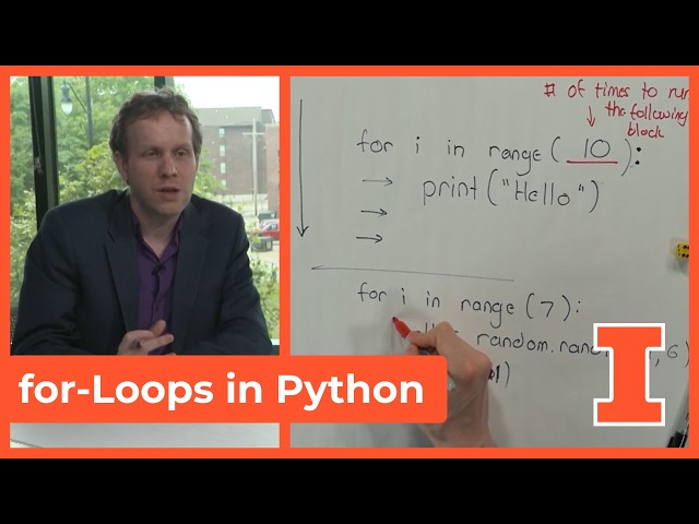 For Loops in Python - DISCOVERY Office Hours Lecture at The University of Illinois