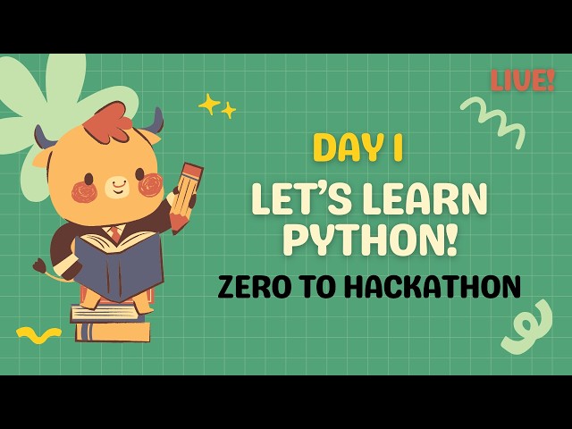 Zero to Hackathon: Day 1 (Python Strings) | Study with me