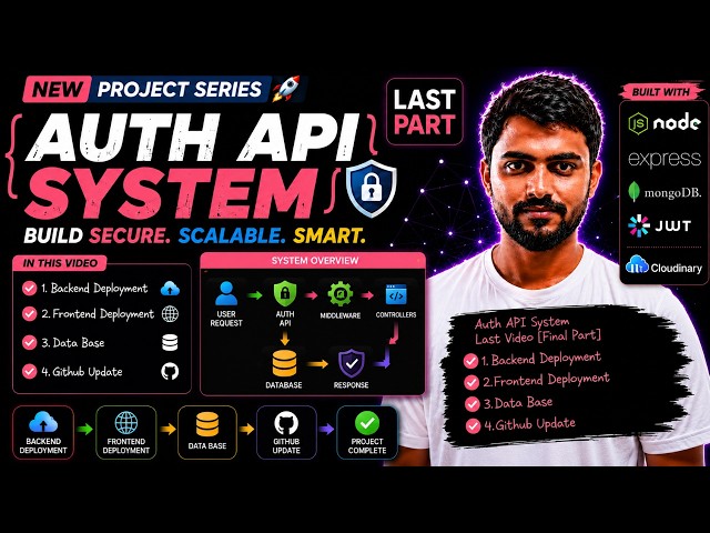 Build Auth API System | Deploy MERN App on Vercel, Render & MongoDB Atlas | Last Part