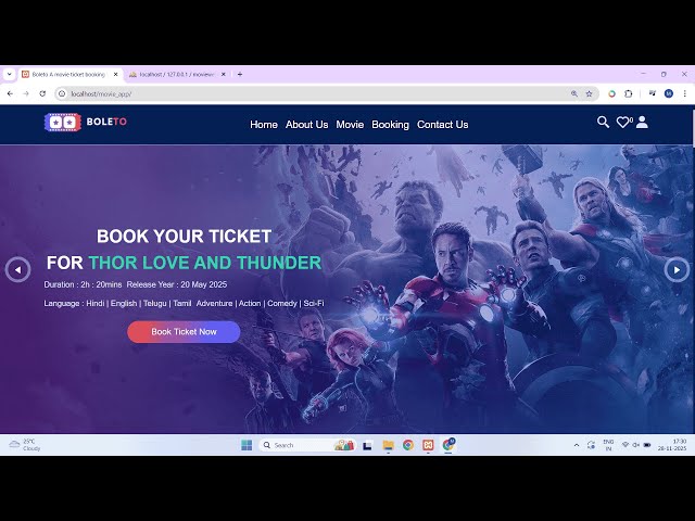 4.Build and deploy a Full stack movie ticket booking Website using: HTML, CSS, JS, PHP & MySQL