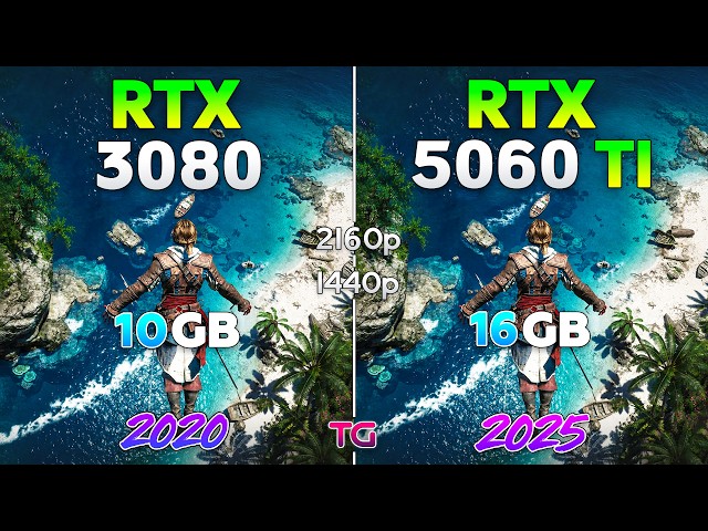 RTX 3080 vs RTX 5060 Ti - Test in 10 Games | 1440p & 4K