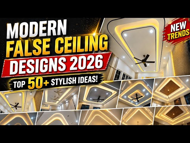 Modern False Ceiling Designs 2026। False Ceiling Design For Living Room With one Fan #falseceiling 