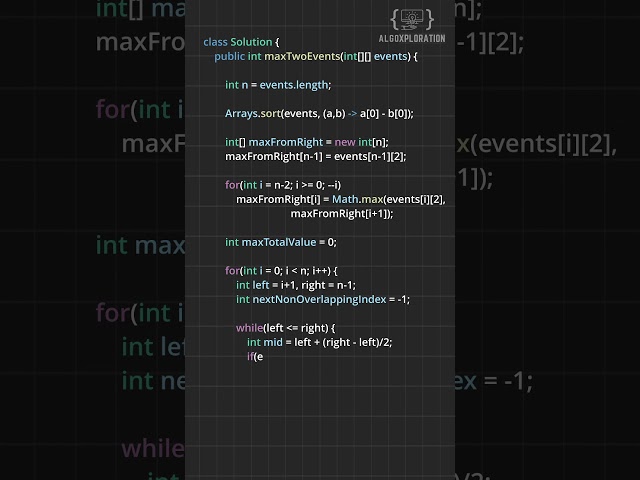 Day 7: LeetCode Daily Challenge – Two Best Non-Overlapping Events 🧠