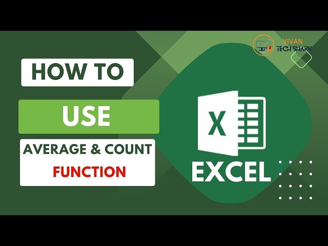 AVERAGE & COUNT Excel Formula 📊 | Learn Excel in Seconds