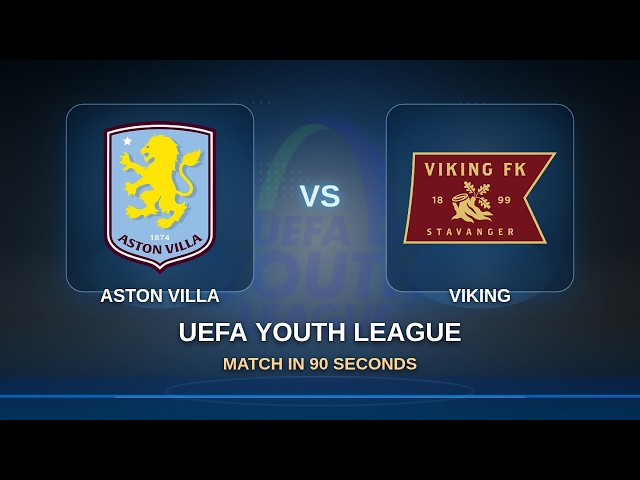 Round 03: Aston Villa vs Viking | UEFA Youth League | Match in 90 Sec!