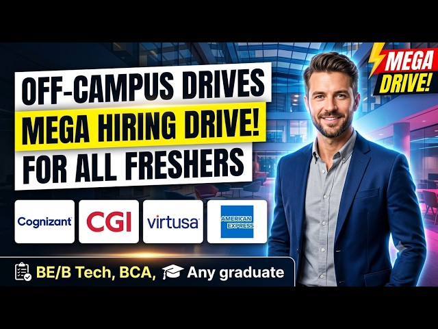 🔥 Cognizant Genc, CGI, American Express Urgent Off Campus Drives | 2021-2027 | For All Freshers