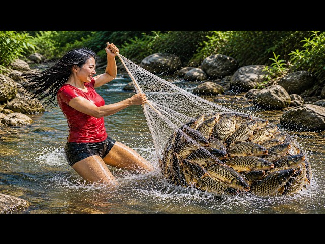 Fishing Technique With Ancient Tools  - Harvesting a Large Quantity of Fish - Lucia Fishing
