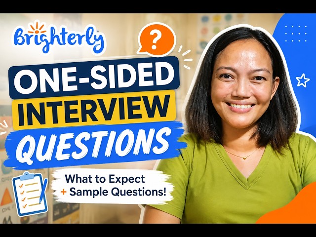Brighterly One-Sided Interview Questions (2026) | Complete Guide + Sample Answers