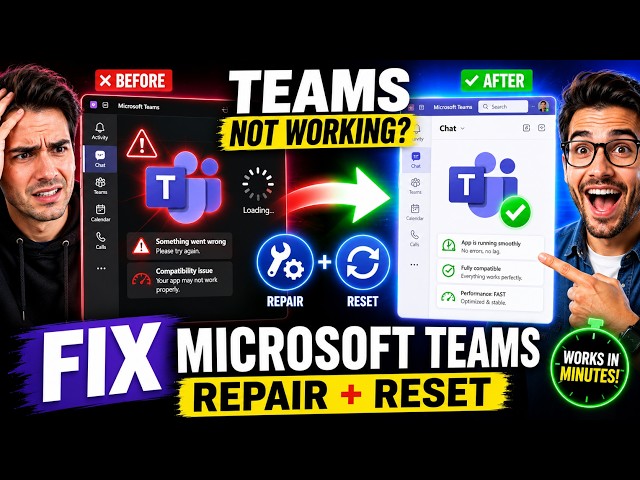 How to Repair & Reset Microsoft Teams App | Fix Lagging & Compatibility Issues (Step by Step)