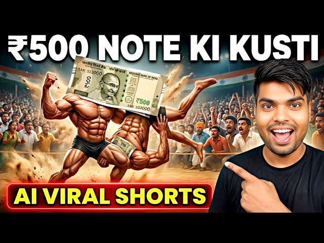 How to Make AI Money Animation Videos? 🤯 | ₹500 Note Ki Kusti AI Tutorial