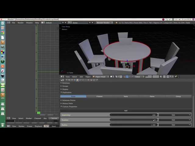 Blender circle array (drivers)