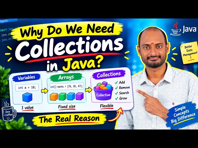 Variables → Arrays → Collections | Why Java Collections Matter |CSGuruTelugu