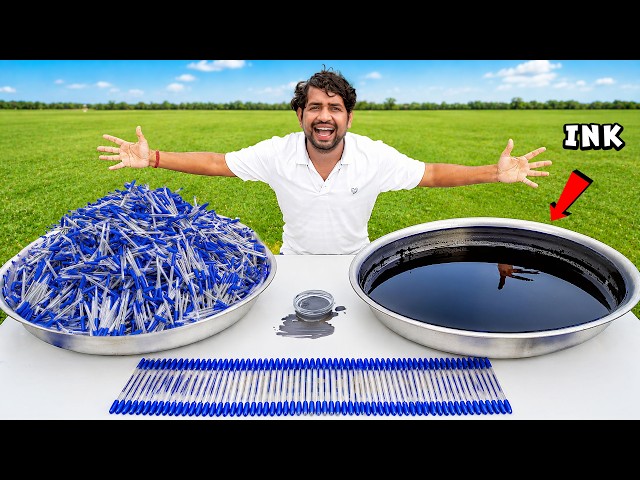 I Removed Ink From 5000 Ball Pens - हालत खराब हो गई 😰