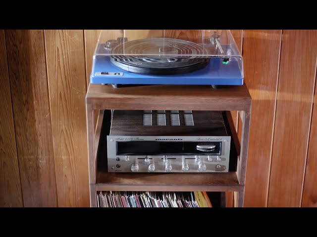 WickerWoodWorks - Halfstack Turntable Station in Dark Walnut