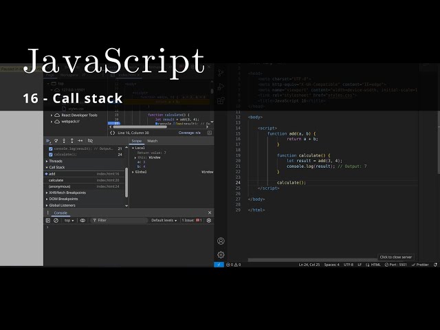 JavaScript 16 🧬 Call stack