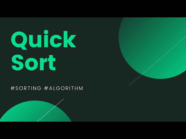 4) Quick Sort Algorithm (First Element Pivot)