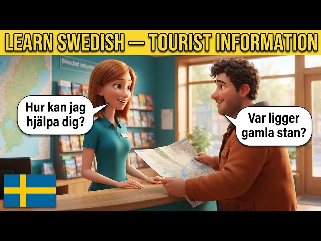 10 Easy Swedish Conversations for Beginners (A1–A2) | At a Tourist Information Centre