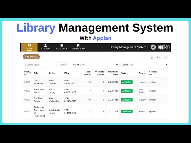 Build a Library Management System with Appian | Appian tutorial for beginners