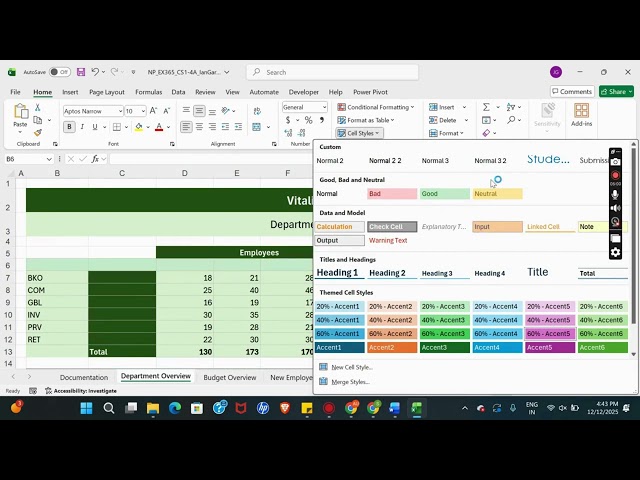 New Perspectives Excel 365 | Modules 1-4: SAM Capstone Project A Vitality Bank