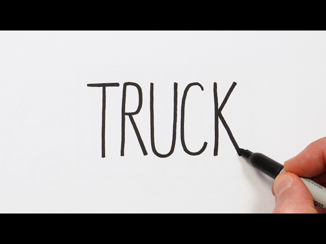 How to Draw a Truck from the Word 🚚 Super Easy Step-by-Step Tutorial!