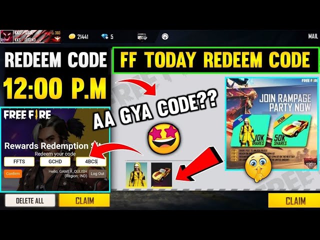 NP DADA Live Stream Freefire Redeem code