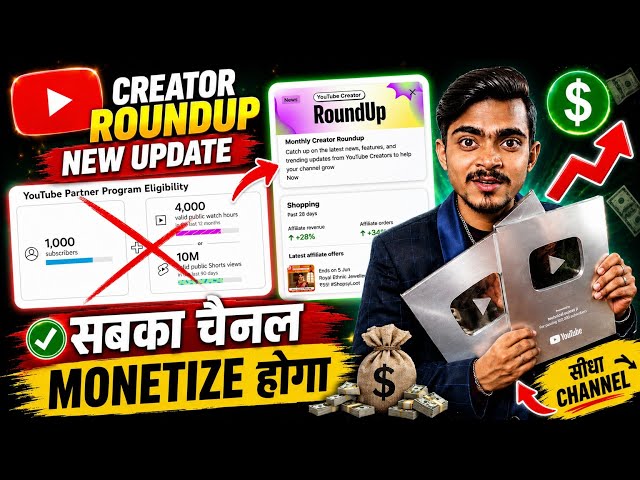 YouTube Creator Roundup New Update 2026 😍 Monthly Creator Roundup Youtube Studio App 🥰 Round up