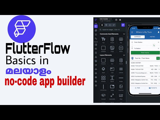 Flutter flow explained in  malayalam | Flutterflow basics in malayalam | create app without coding 