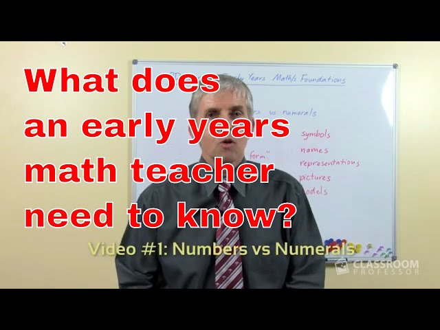 Mathematics Foundations: Part 1 "Early Years Mathematics Foundations" [FREE MATH PD FOR TEACHERS]