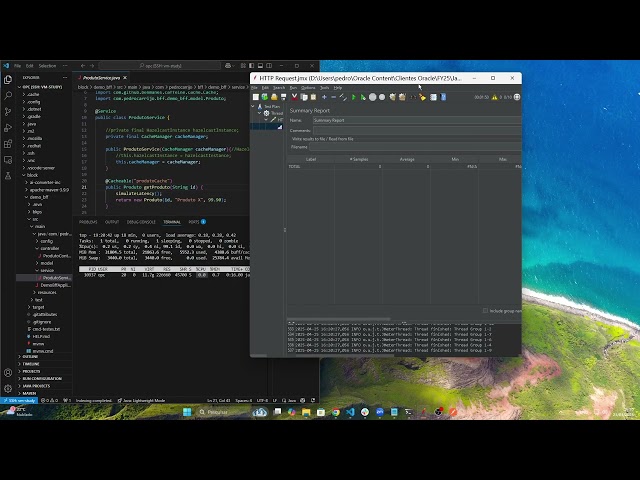 Spring + Native + Cache - JMeter Load tests results