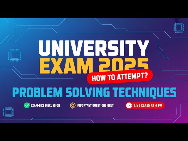 🔴 LIVE CLASS – PROBLEM SOLVING TECHNIQUE | Exam Pattern, Long Answer Strategy & Important Questions