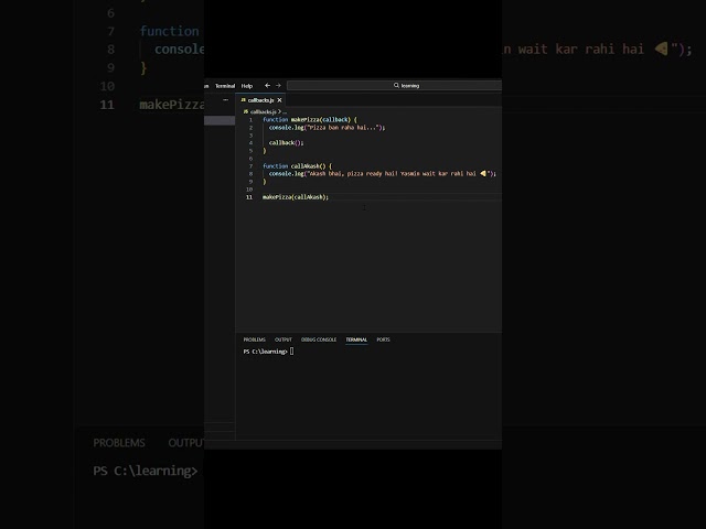 Callback Function in JavaScript 🍕 | Funny Pizza Example