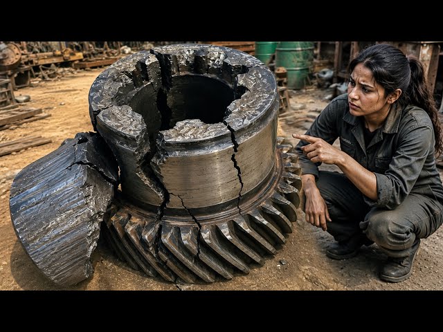 Giant Metal Gear Failure Repair Process | Satisfying Industrial Workshop Video⚙️🔥//Impossible Repair