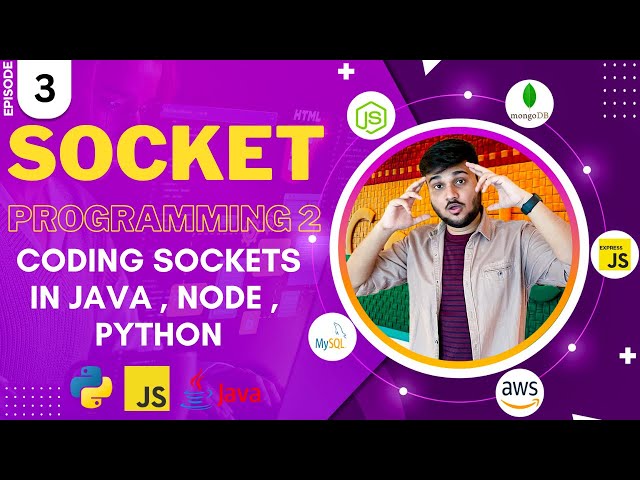 Socket programming with Java Python and Node