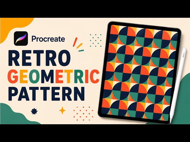 How to Create an Easy Retro Pattern in Procreate Beginner Tutorial 