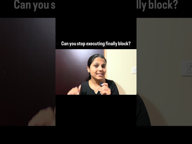 Can you stop executing finally block? #java #coding #programming #freshers #javaprogramming