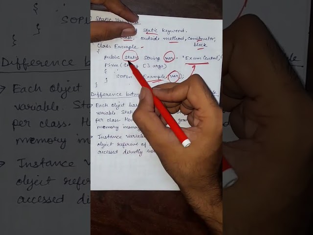 Difference between instance and static variable in Java #java #coding #code