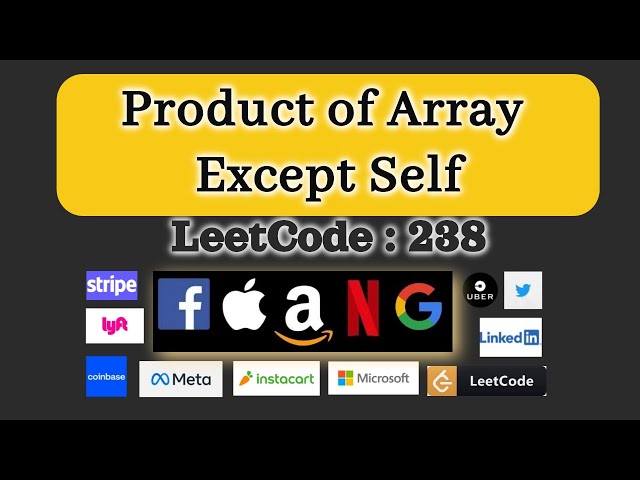 Product Of Array Except Self | LeetCode 238