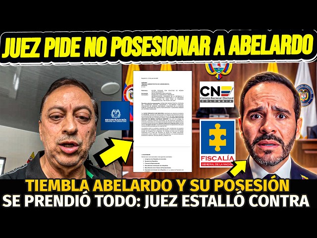 🚨JUEZ HUNDE A ABELARDO:PIDE NO POSESIONARLO. HAY QUE ACABAR A CNE Y REGISTRADURÍA. Triple golpe😱