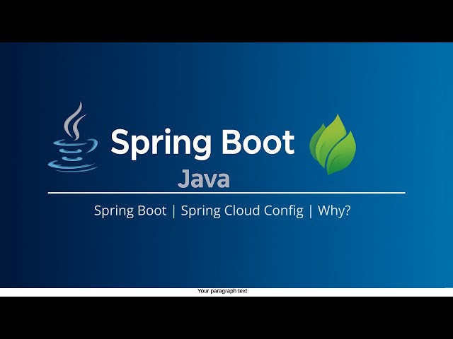 Spring Boot | Spring Cloud Config | Why?