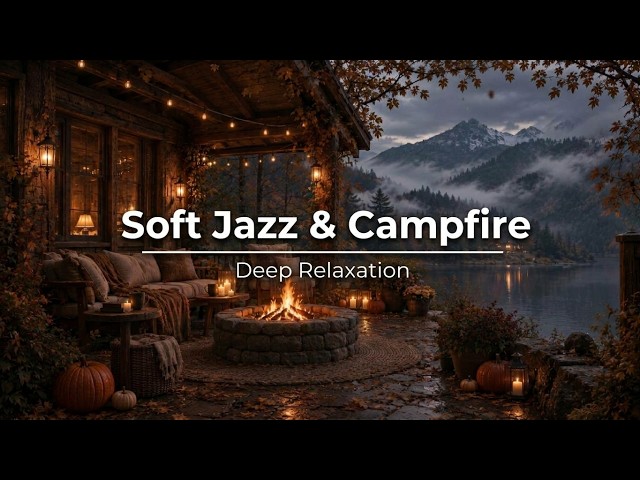 Soft Smooth Jazz & Relaxing Fireplace Sounds