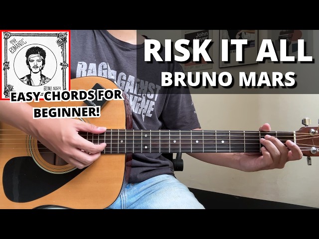 Risk It All - Bruno Mars (Guitar Tutorial) No Capo! Easy Chords For Beginner!