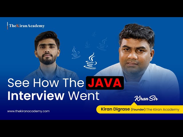 Java Interview Question | Java Mock Interview 2023 | By Kiran Sir