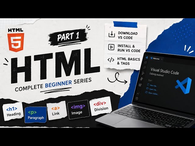 HTML Tutorial for Beginners | Part 1 | VS Code Setup + How HTML Works #akskillhub #html