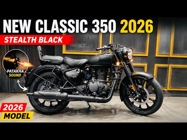 Updated ✅ Royal Enfield Classic 350 Stealth Black 2026 New Model GST Price Discount All Details 