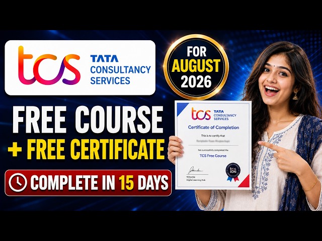 🔴 TCS - Free Course + Certificate | Just in 15 Days 🔥