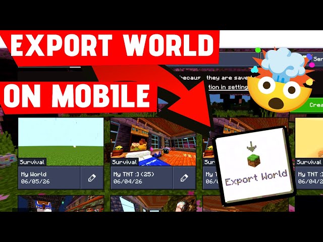 🤯😌 HOW TO BACKUP YOUR MINECRAFT WORLD IN MOBILE 