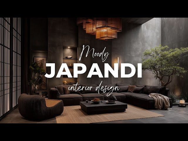 Moody Japandi Interior Design: Secrets Behind Deep Tones and Natural Textures [4K]